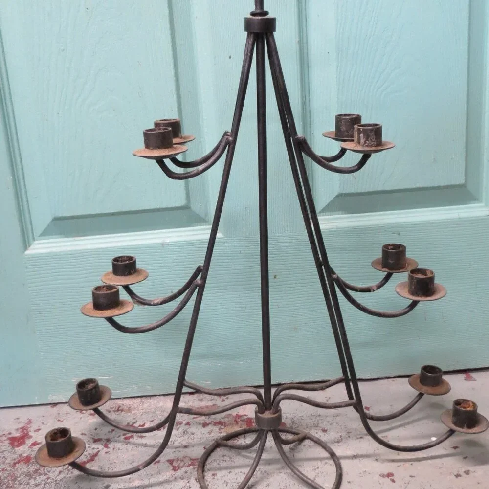 Candelabra Unique Vintage Tree Shaped black wrought? iron metal 24